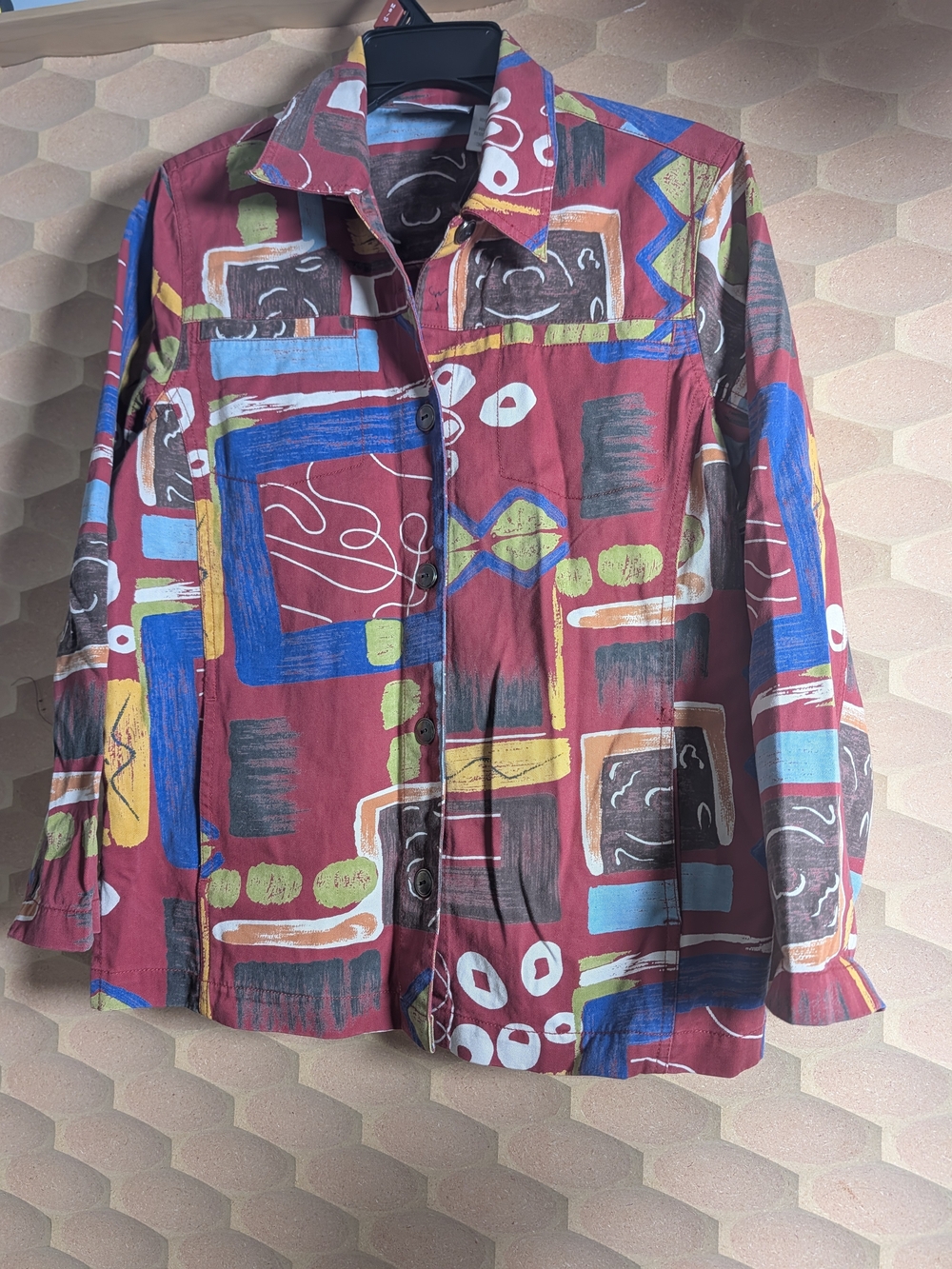 BLAIR Women's Abstract Print Long-Sleeve Shirt Size SML
